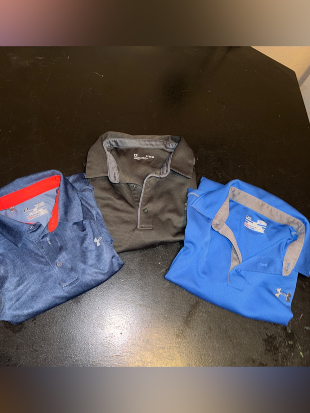 Under Armour Men's Polo  bundle  - Royal Blue, dark gray, Heathered Navy